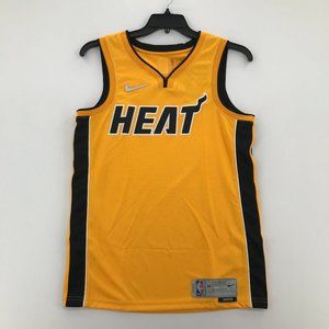 Nike Jersey Mens Medium 44 Yellow Black Earned Miami Heat Basketball Shirt Men